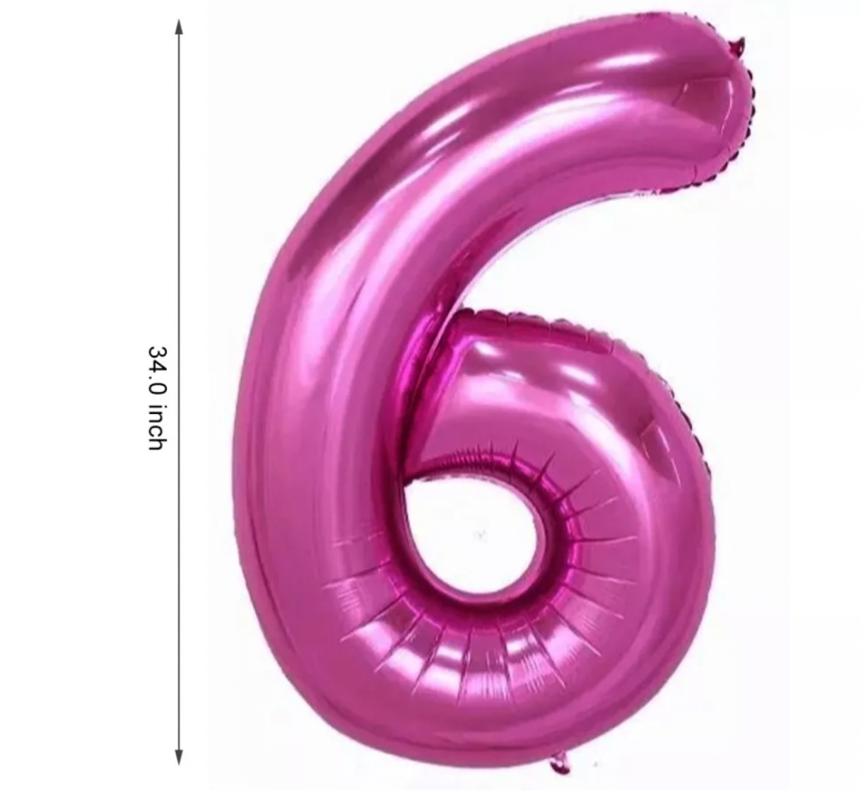 Pink Numbers 34-inch Helium Foil Balloon