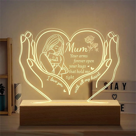 Mothers Gifts Engraved Night Light