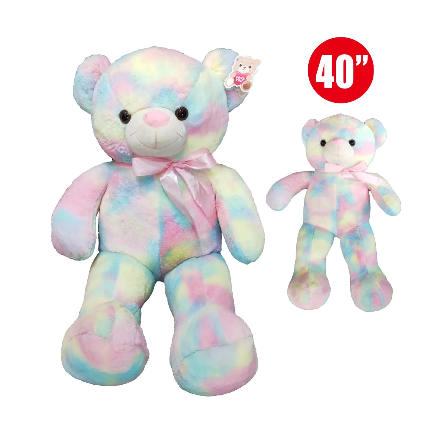 40-inch Tie Dye Teddy Bear