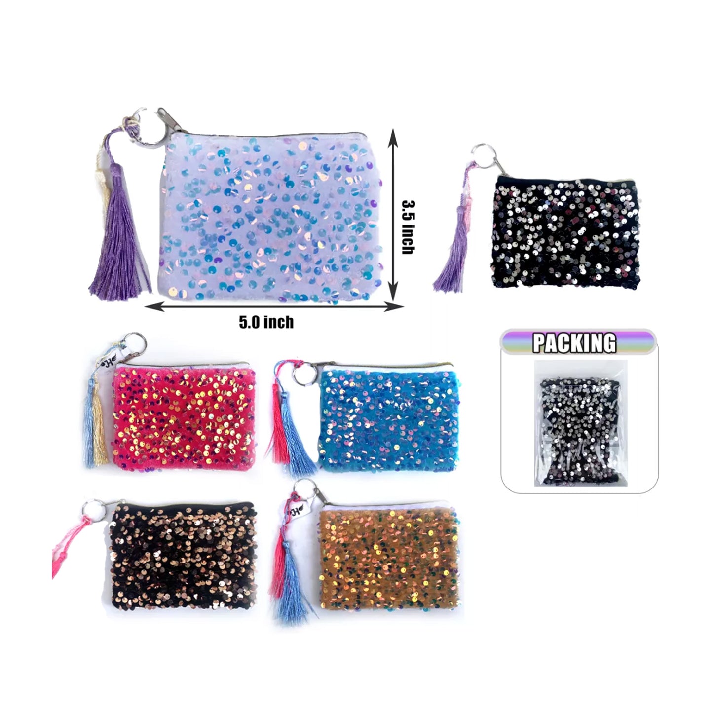 Sequin Coin Purse - Mixed Color