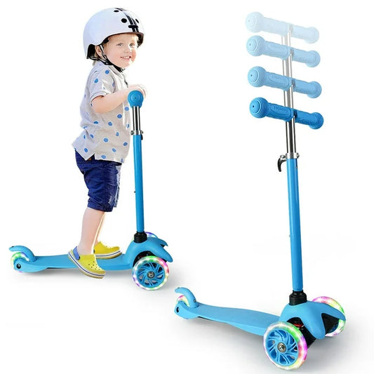 blue 3 wheel scooter