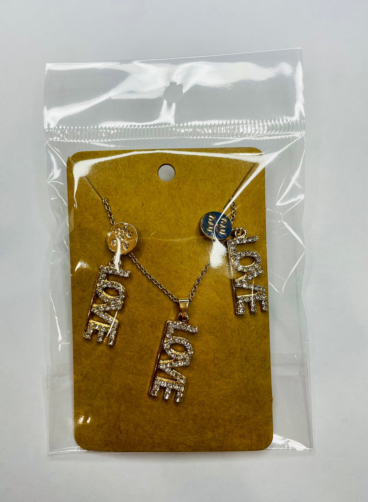 Earrings and Necklace Set "Love"