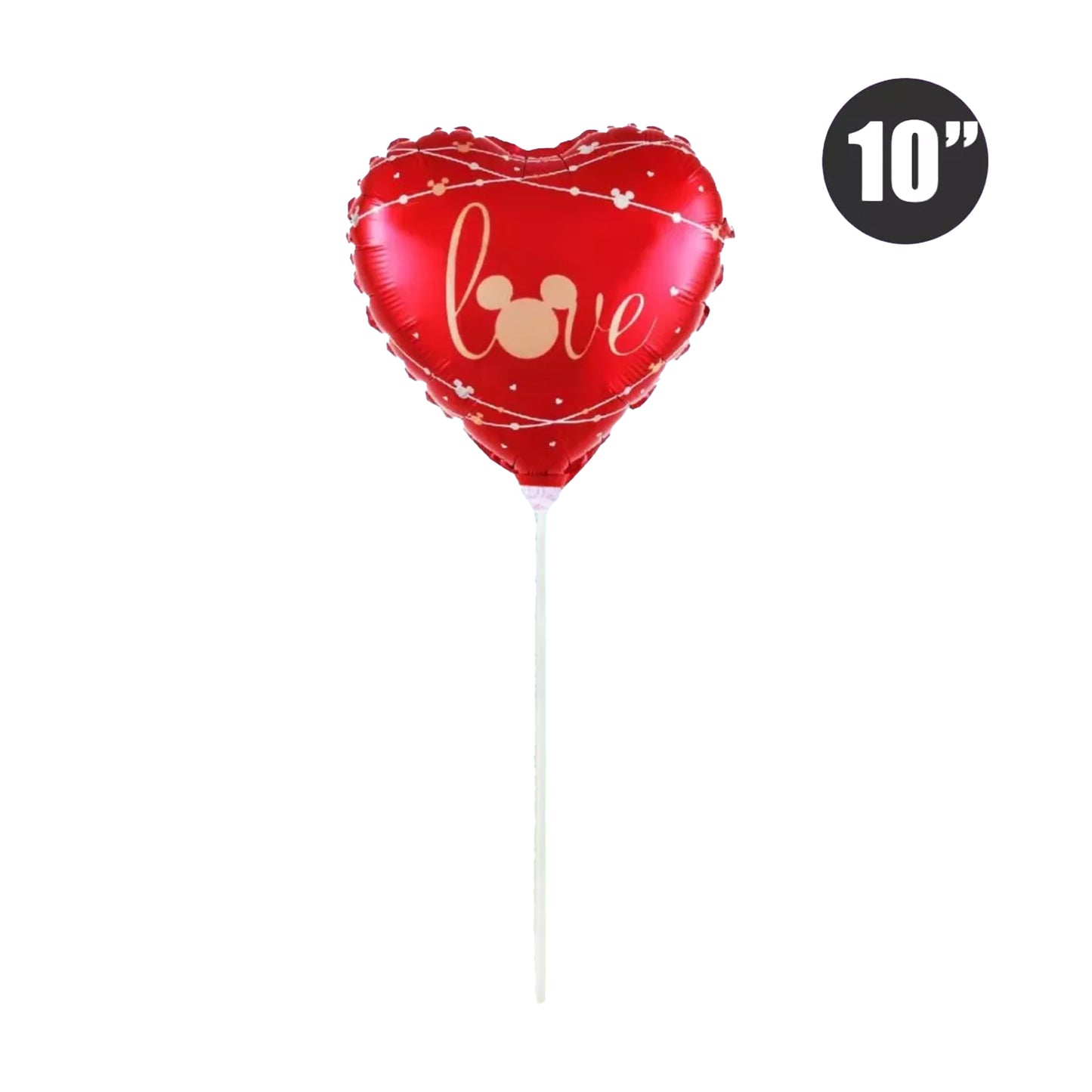 Love 10-inch Pre-Inflated Stick Balloon