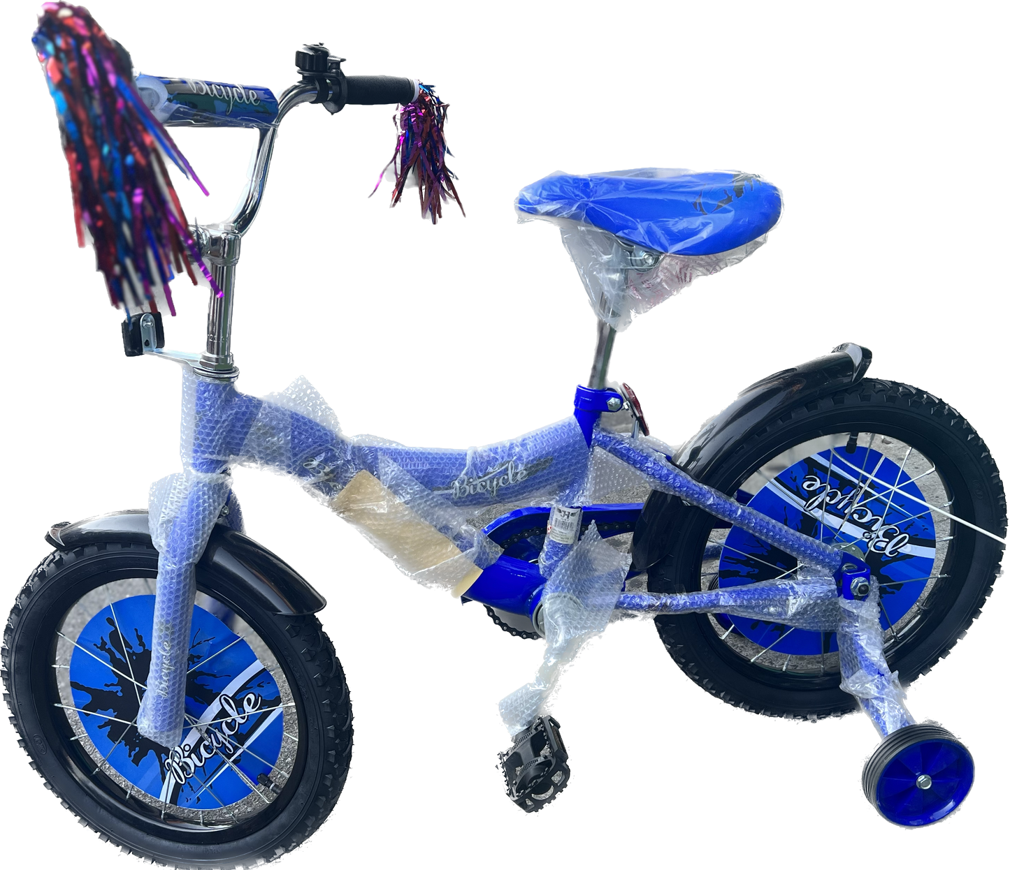 16-inch blue bicycle