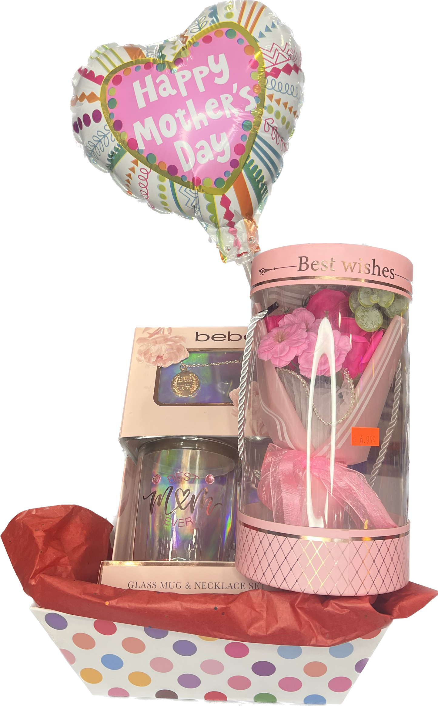 mothers gift basket preserved set roses, best mom ever Coffe mug with necklace, mom engraved butterfly note