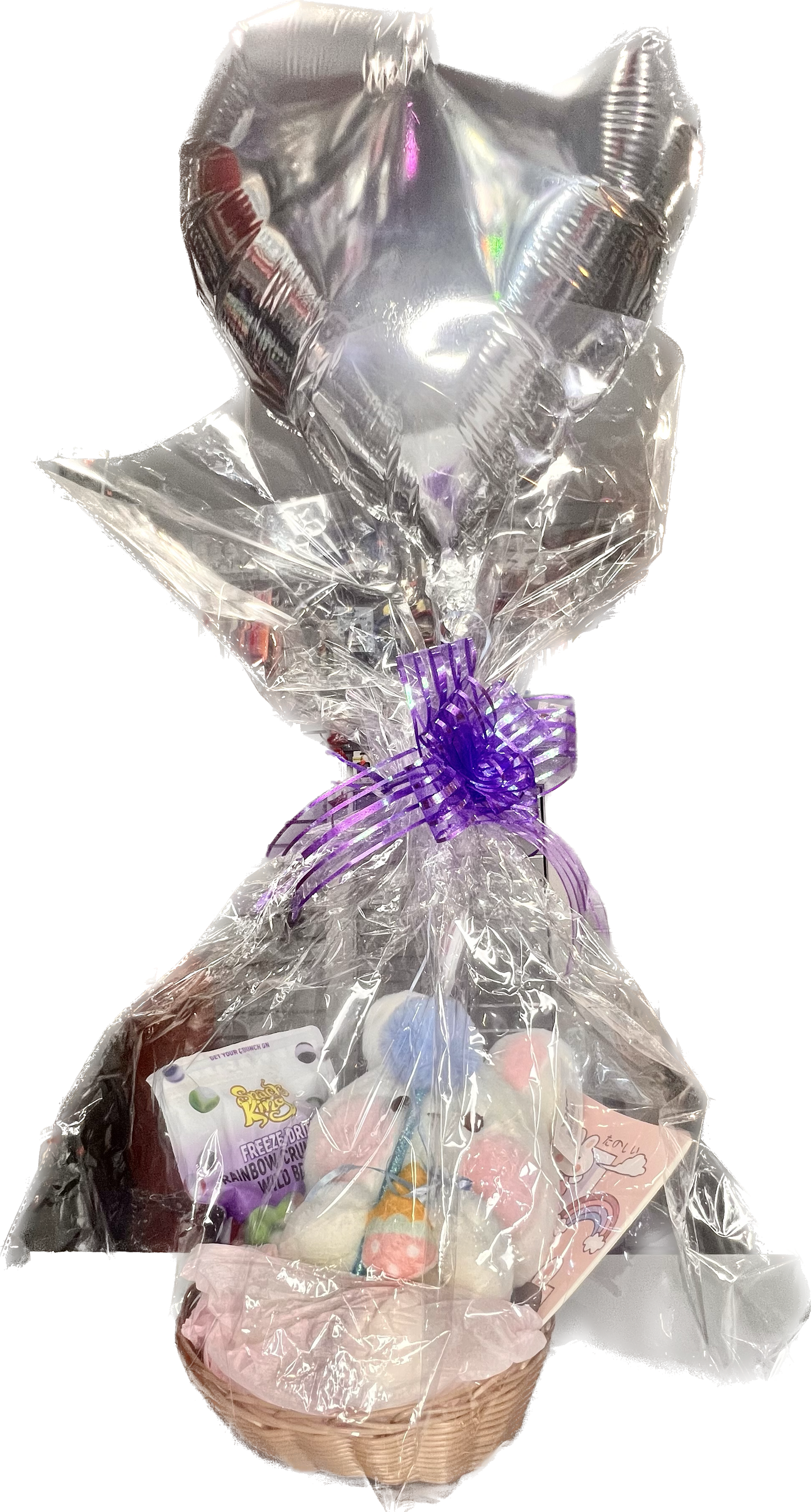 12-inch Special bunny basket , freeze dried skittles ,easter journal