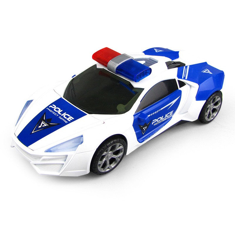 Battery-operated Bump & Go Police Car With Flashing Light & Sound