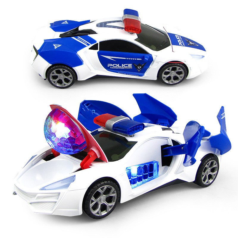 Battery-operated Bump & Go Police Car With Flashing Light & Sound