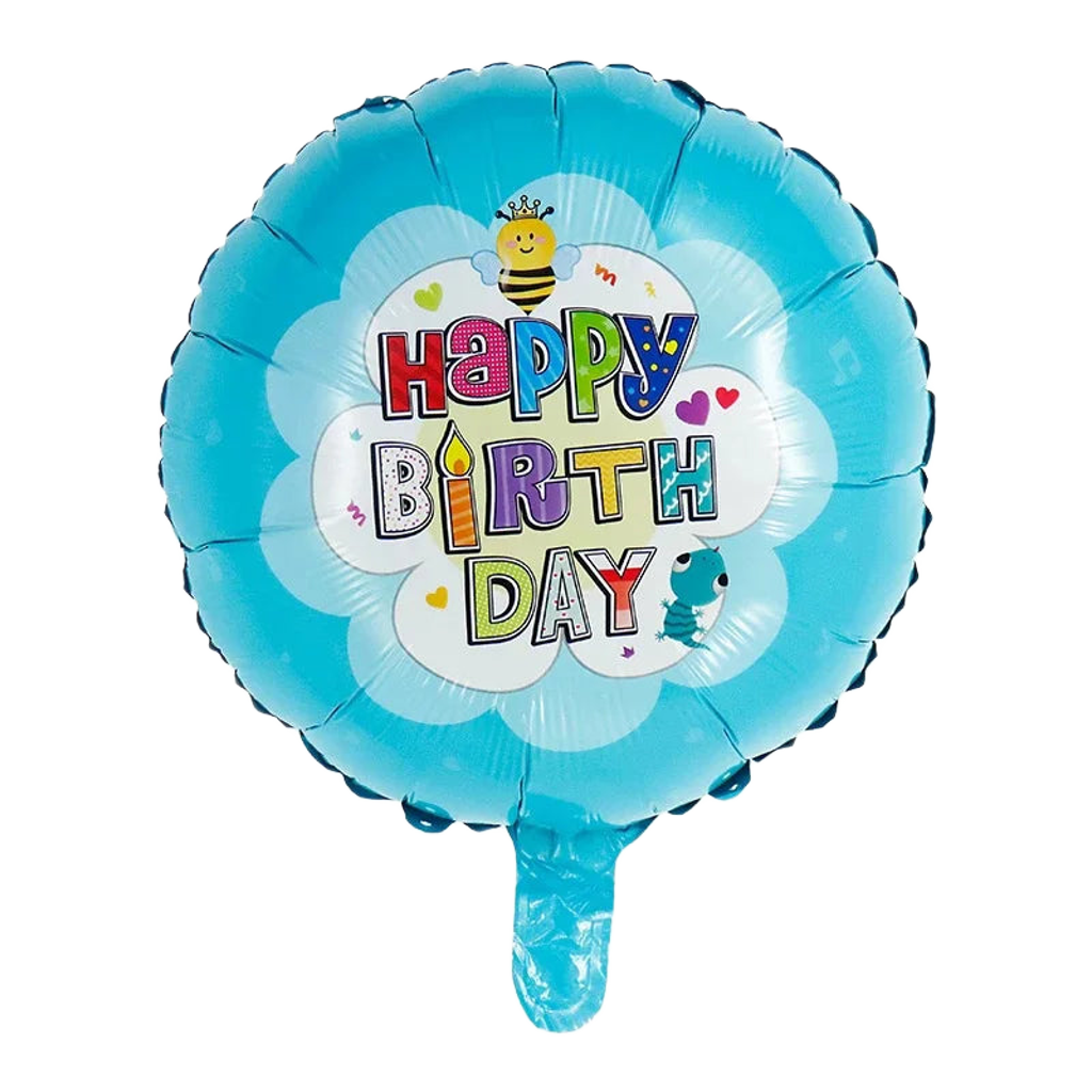 Happy Birthday 18-inch Helium Foil Balloon - Pink or Blue