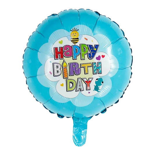 Happy Birthday 18-inch Helium Foil Balloon - Pink or Blue
