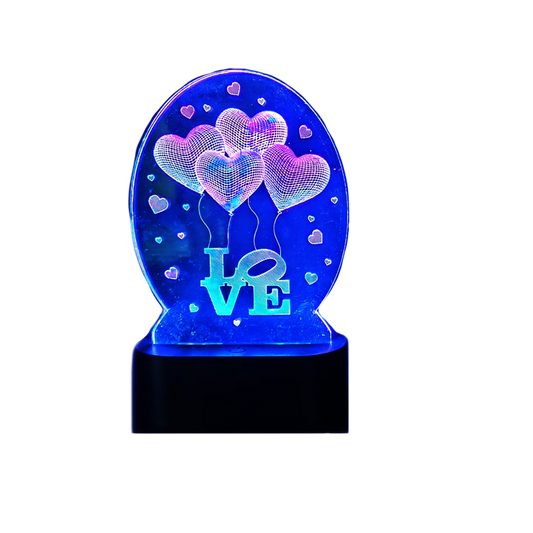 3D Optical Illusion Night Lamp – Love Balloon edition