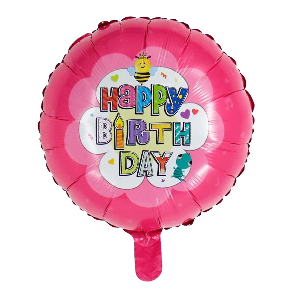 Happy Birthday 18-inch Helium Foil Balloon - Pink or Blue