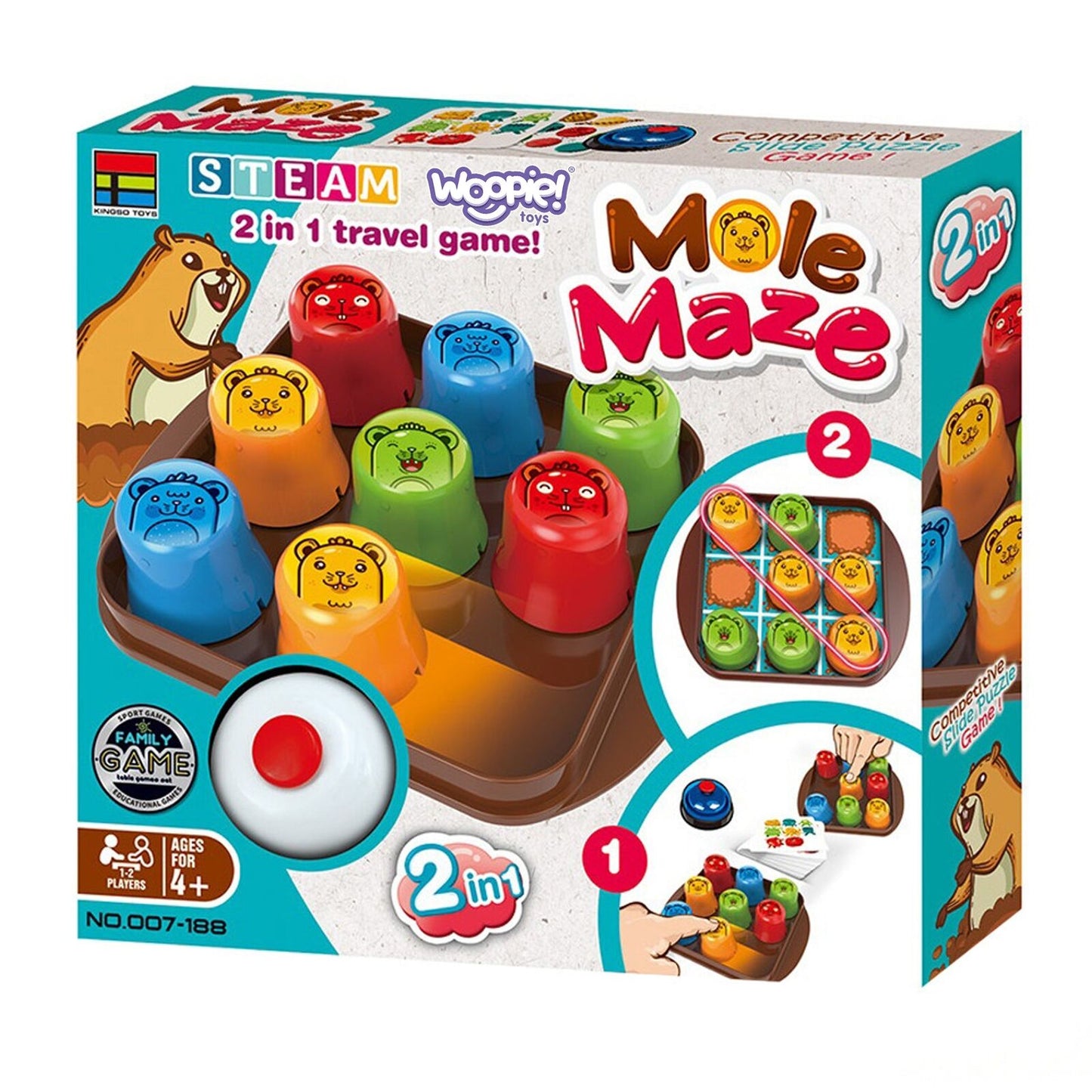 Mole Maze 2 in 1 Table Game Set