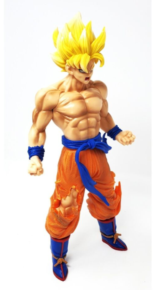 13" Tall Figurine "Son Goku" Super Saiyan Fighting Yellow Hair